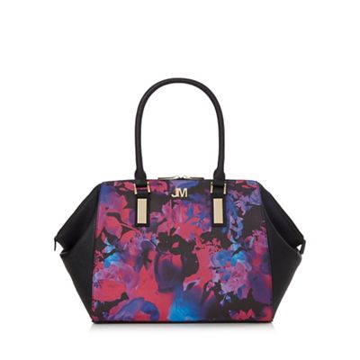 Multi-coloured floral print shoulder bag